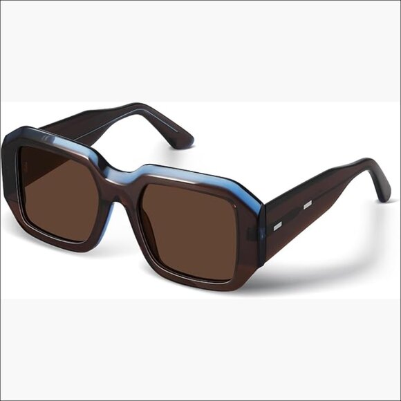 Oversized Polarized Sunglasses with UV400 Protection, Acetate Frame main image 5